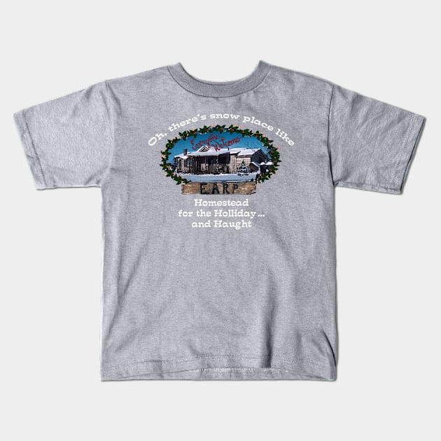 Homestead for the Holliday white Kids T-Shirt by Needy Lone Wolf